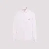 Prada Cotton Embroidered Logo Shirt In Pink & Purple