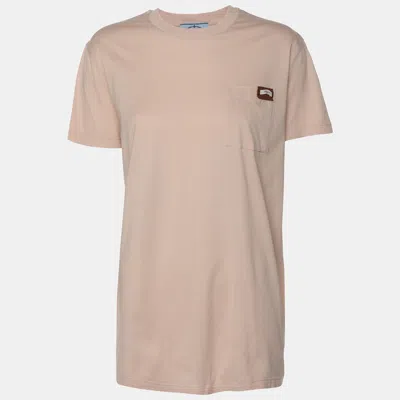 Pre-owned Prada Pink Cotton T-shirt M