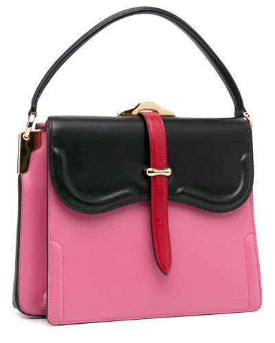 PRADA PRADA PINK LEATHER BELLE SATCHEL (AUTHENTIC PRE-LOVED)