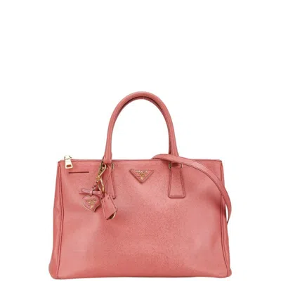 Pre-owned Prada Pink Leather Handbag Shoulder Bag ()