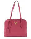 Prada Pink Leather Phenix Medium Open Tote (authentic Pre-loved) In Purple