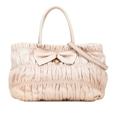 Pre-owned Prada Pink Leather Shoulder Bag Tote Bag () In Multi