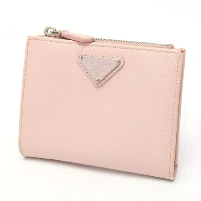Pre-owned Prada Pink Leather Wallet (bi-fold) ()