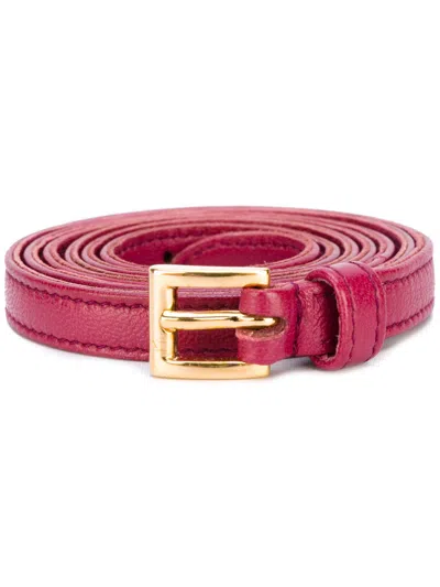 Prada Pink Logo Buckle Belt