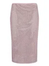 Prada Pink Logo Mesh Skirt In Pink