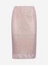 Prada Pink Logo Mesh Skirt