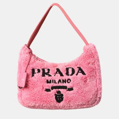 Pre-owned Prada Pink Mini Terry Spugna Re-edition 2000 Bag