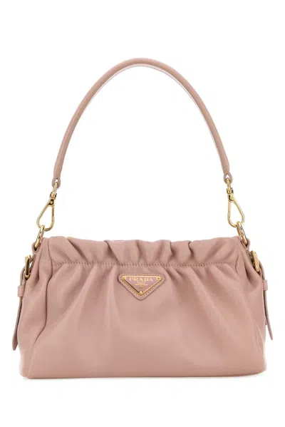 Prada Nappa Leather Mini Handbag With Golden Hardware In Pink