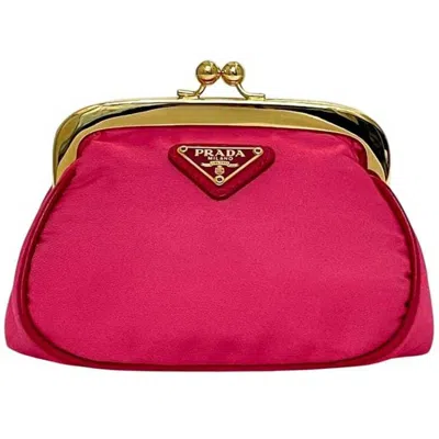 Pre-owned Prada Pink Nylon Coin Purse/coin Case ()