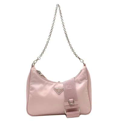 Pre-owned Prada Pink Nylon Pouch Shoulder Bag ()