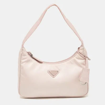 Pre-owned Prada Pink Re-nylon Re-edition 2000 Baguette Bag