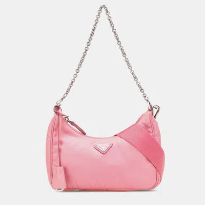 Pre-owned Prada Pink Re Nylon Re Edition 2005 Satchel