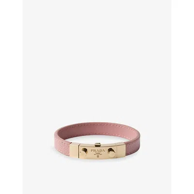 Prada Pink Saffiano Leather Bracelet