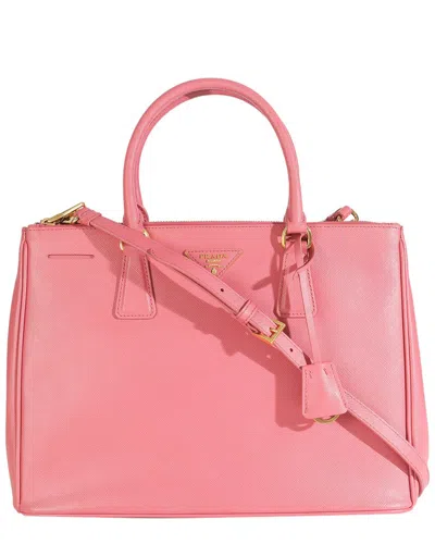 Prada Pink Saffiano Leather Galleria Lux Large Double Zip Tote (authentic Pre-loved)