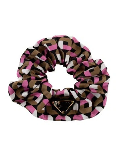 Pre-owned Prada Pink Satin  Scrunchy