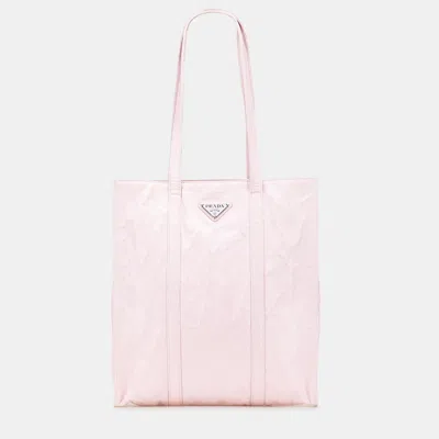 Pre-owned Prada Pink Small Nappa Antique Tote