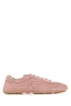 Prada Pink Suede And Re-nylon Montecarlo Re-edition 2005 Sneakers In Pink