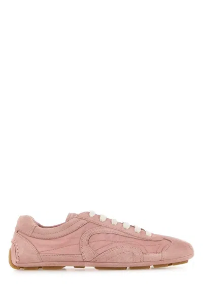 Prada Suede And Re-nylon Montecarlo Re-edition 2005 Sneaker For Women In Pink