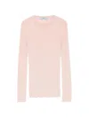 Prada Wool Knit Long Sleeve Crew Neck In Pink