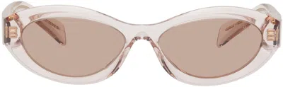 Prada Pink Symbole Sunglasses In Brown