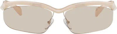 Prada Pink Twisted Frame Sunglasses In 0pr A25s