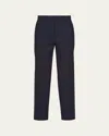 Prada Pinstripe Classic Wool Pants In Bleu