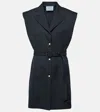 Prada Oversize Waistcoat In Blue