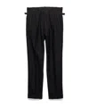 Prada Wool Blend Pinstriped Pants In Blue