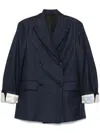Prada Double-breasted Blazer In Blue
