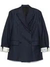 Prada Double-breasted Blazer In Blue