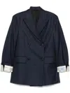 Prada Double-breasted Blazer In Blue