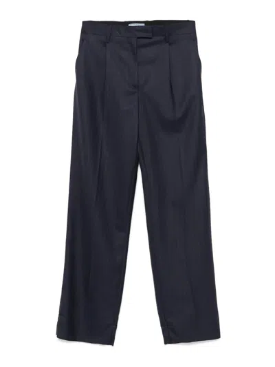 Prada Pinstriped Pants In Beige