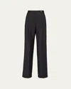Prada Mohair And Wool Pants In Nero