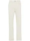 Prada Men's Five-pocket Pinwale Corduroy Pants In White