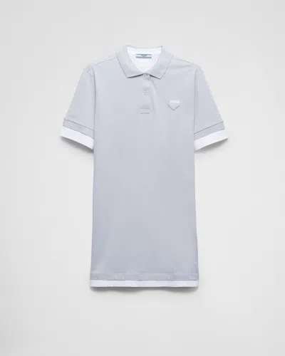 PRADA KLEID AUS PIQUÉ UND JERSEY