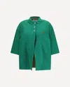 Prada Bicolor Polyethylene Biker Jacket In Green