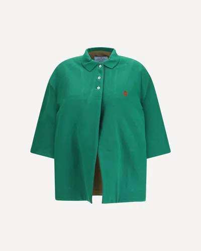 PRADA PIQUE JACKET IN PURE COTTON