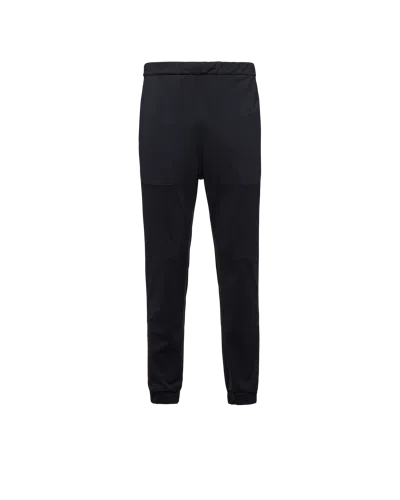 Prada Logo Plaque Detail Pants In Black