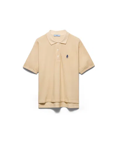 Prada Poloshirt Aus Piqué In Neutral