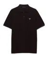 Prada Men's Piqué Polo Shirt In Brown
