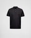 Prada Piqué Polo Shirt - Men's - Cotton In Black