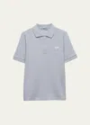 Prada Zhudi Cloth Polo Shirt In F0m10 Astro