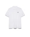Prada Triangle Logo Polo T-shirt In White