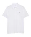 Prada Triangle Logo Polo T-shirt In White