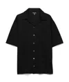 Prada Short-sleeved Bowling Shirt In Black