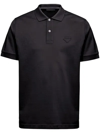 PRADA PIQUÉ SHORT-SLEEVE POLO SHIRT
