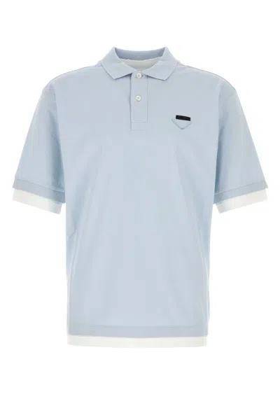 Prada Cotton Piquet Polo Shirt In Multi