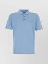 Prada Mens Light Blue Logo-badge Slim-fit Cotton-piqué Polo Shirt Xs