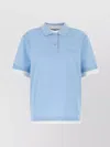 Prada Piquet Polo Shirt With Ribbed Cuffs And Collar In Animal Print