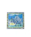 Prada Picturesque Milano Silk Scarf In Blue